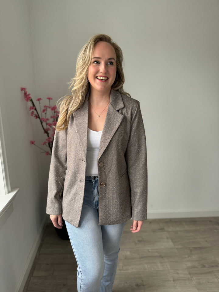 Glitter blazer | bruin